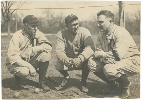 Circa 1921 Detroit Tigers Original 8x10 Photograph With Ty Cobb (PSA/DNA Type 1)